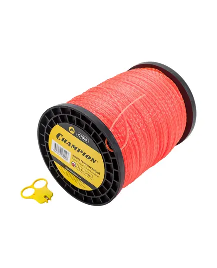 Корд триммерный CHAMPION Twisted Square 2.4мм х450м (витой квадрат) (C7018), изображение 2 от магазина Планета Инструмент Корд триммерный CHAMPION Twisted Square 2.4мм х450м (витой квадрат) (C7018), изображение 2