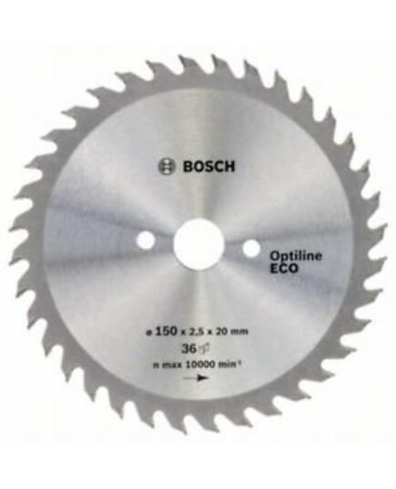 Диск пильный BOSCH 150_20/16_36 по дереву OPTILINE ECO (2608641784)