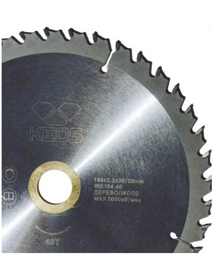 Диск пильный KEOS 184x30/20x2.2 z40 (WB184.40), изображение 2
