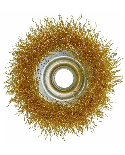 Щетка чашечная MAKITA проволочная (d60 мм, толщ. проволоки 0.3 мм, гофрированная, латунь, M14x2) (D-39746), изображение 2