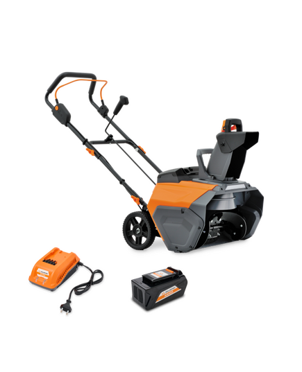 Аккумуляторный снегоуборщик VILLARTEC WA4051 Set5, 40В, 5Ач, шир/выс 510/250мм, Бесщеточный, Дальность выброса 8м, 19.8кг, изображение 2 от магазина Планета Инструмент Аккумуляторный снегоуборщик VILLARTEC WA4051 Set5, 40В, 5Ач, шир/выс 510/250мм, Бесщеточный, Дальность выброса 8м, 19.8кг, изображение 2