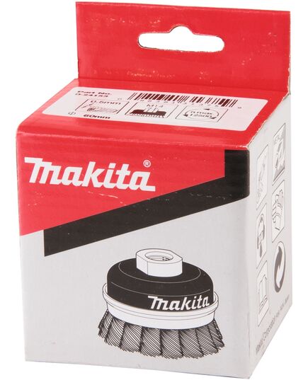 Щетка чашечная MAKITA проволочная (d60 мм, толщ. проволоки 0.5 мм, пучки, металл, M14х2) (D-24153), изображение 5