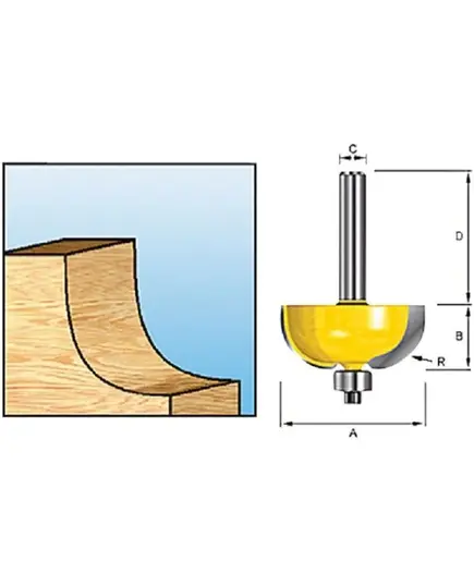 Фреза MAKITA кром. галтельная 3R 15,5х9,5х8х32х2Т, изображение 3