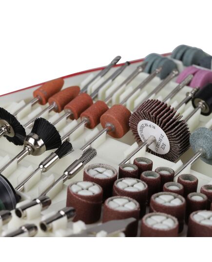 Набор принадлежностей P.I.T. для гравировальных машин 188 предметов, пластиковый кейс (ASET11-0188), изображение 2