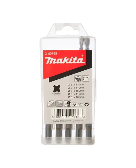Набор буров MAKITA 5,6,8*110мм 6, 8*160мм, изображение 3