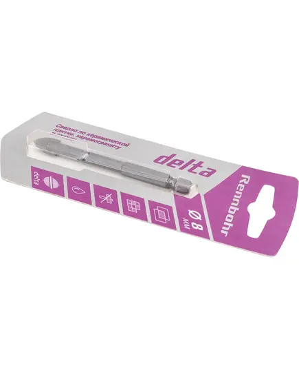 Сверло по стеклу и керамике RENNBOHR DUO 8,0мм Delta, изображение 3