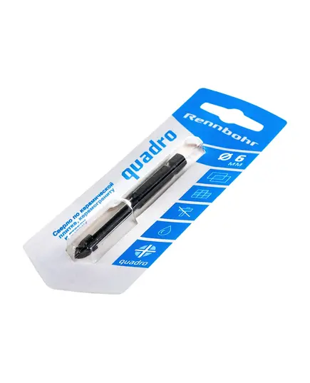 Сверло по стеклу и керамике RENNBOHR DUO 6 мм. Quadro, изображение 3