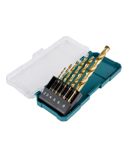 Набор сверл по металлу MAKITA HSS-TiN Economy, 6 шт. (2,3,4,5,6,8 мм) D-72833, изображение 3