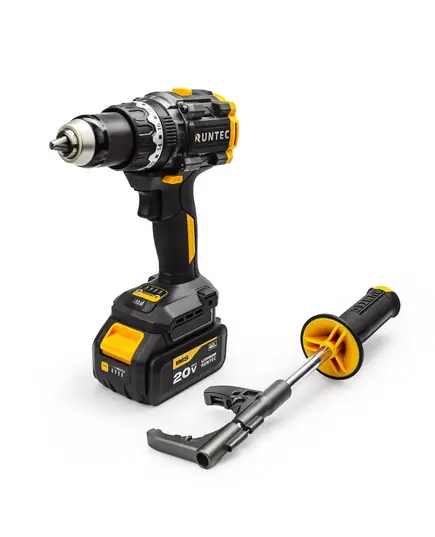 Аккумуляторный шуруповерт ударный RUNTEC PRO RT-ID226, 20 В, 2*4 Ач, 160 Нм, БЗП 13 мм, изображение 3