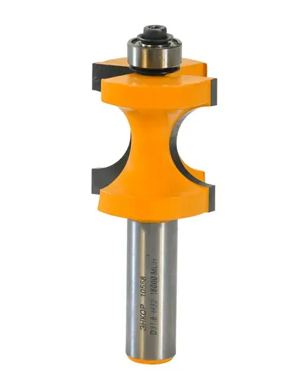 Фреза ЭНКОР кромочная полустержневая ф.31.8 x44.5мм хв.12мм R9,5мм подшипник 12.7мм (10558э), изображение 3