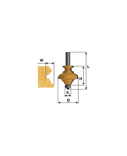 Фреза ЭНКОР (10570) кромочная фигурная мультипрофиль, изображение 6