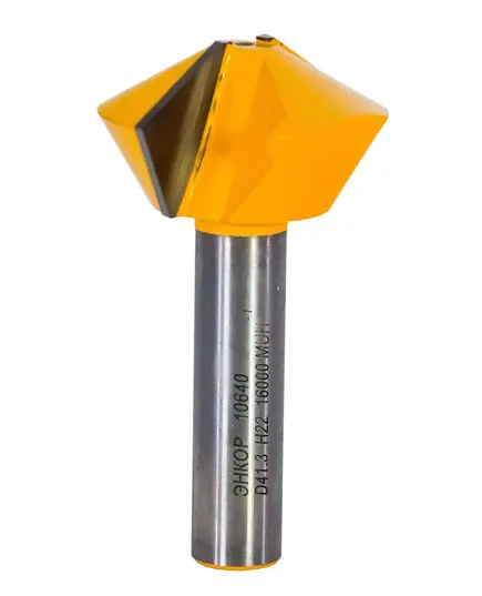 Фреза ЭНКОР (10640) кромочная конусная ф.41.3х22.2мм 30/60град. хв.12мм, изображение 3