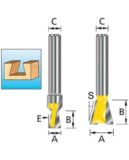 Фреза MAKITA лас/хв 12,7х12,7х8х32х2Т, изображение 3