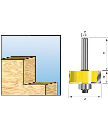 Фреза MAKITA кром. фальцевая 31,8х12,7х12х38х2Т, изображение 3