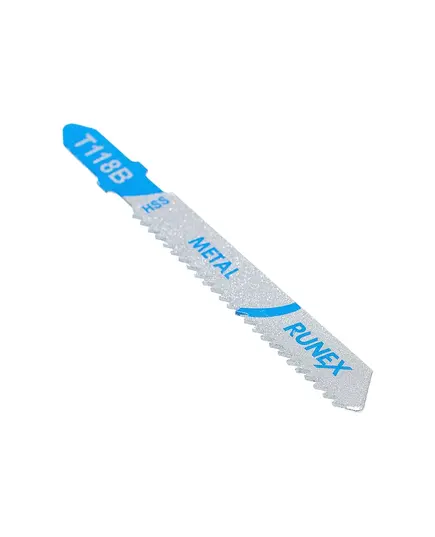 Пилки для лобзиков RUNEX, 75x50 мм 12з/д(сталь,цв.мет.,пласт. h=3-6mm) T118B 2шт/уп, изображение 3