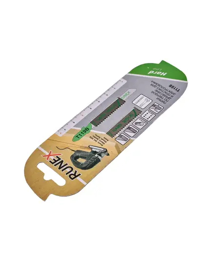 Пилки для лобзиков RUNEX, 75x50 мм, 12 з/д (древсес, фанера, ДСП, пласт h=4-30 mm) T119B, 2шт/уп, изображение 2