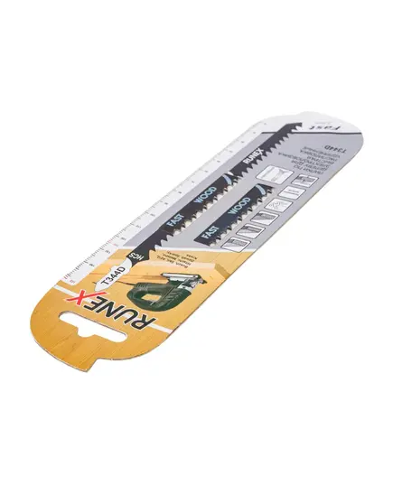 Пилки для лобзиков RUNEX, 145x120мм 6з/д(древес.,ДСП,фанера h=8-100mm)быстр.распил.T344D 2шт/уп, изображение 2