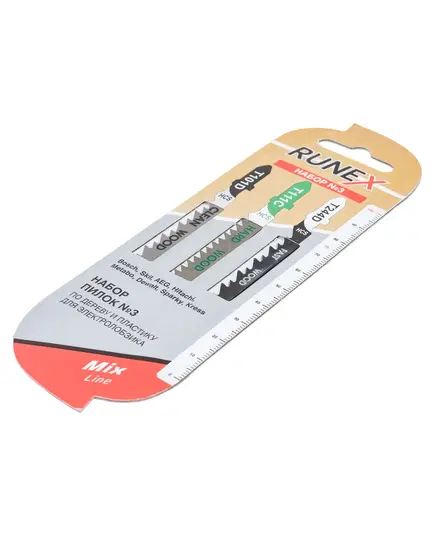 Набор пилок RUNEX, № 3 из 3 шт по дереву и пластику T101D/T111C/T244D, изображение 3