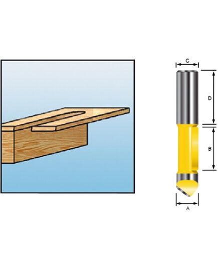 Фреза MAKITA прорезная 12х25,4х12х38х1Т, изображение 3