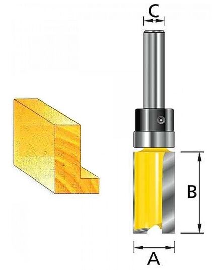 Фреза MAKITA кром. прямая 12,7х12,7х8х32х2Т, изображение 2