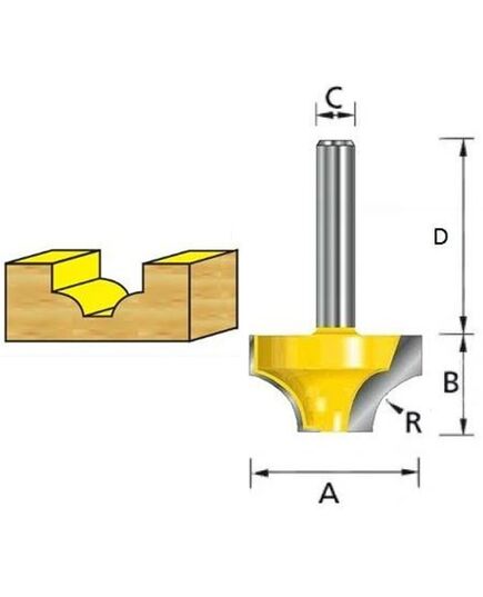 Фреза MAKITA кром. калевочная 8R 27х15х8х32х2Т, изображение 2