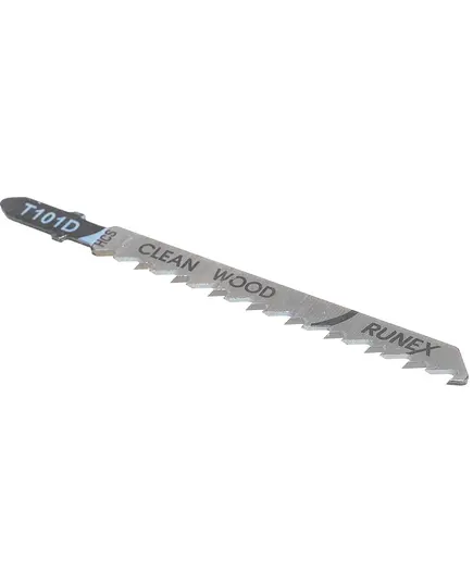 Пилки для лобзиков RUNEX, 100x75 мм 6з/д(древесина,ДСП,фанера h=6-60mm) быстр.чист.распил.T101D 2шт/уп, изображение 2
