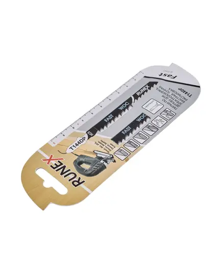 Пилки для лобзиков RUNEX, 100x75мм 6з/д(древес.,ДСП,фанера h=8-60mm)быстр.точн.распил.T144DP 2шт/уп, изображение 2