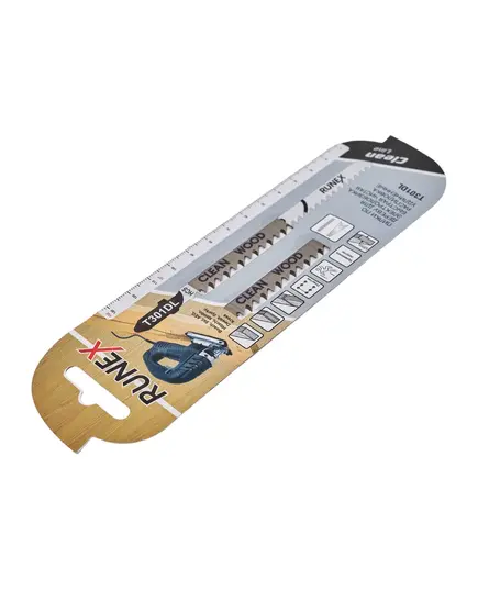 Пилки для лобзиков RUNEX, 132x107 мм 6з/д(древес.,ДСП,пласт. h=6-85mm)быст.чист.распил.T301DL 2шт/уп, изображение 2