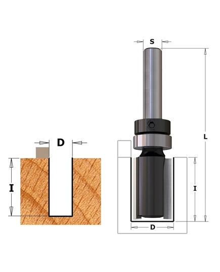 Фреза MAKITA кром. прямая 16х19х8х32х2Т, хвост. подшипник, изображение 2