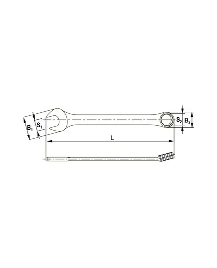 Ключ гаечный THORVIK комбинированный дюймовый, 1/2", изображение 2