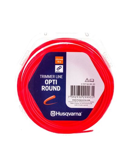 Корд триммерный HUSQVARNA круглый Opti, 2,4 мм/15 м, в блистере
