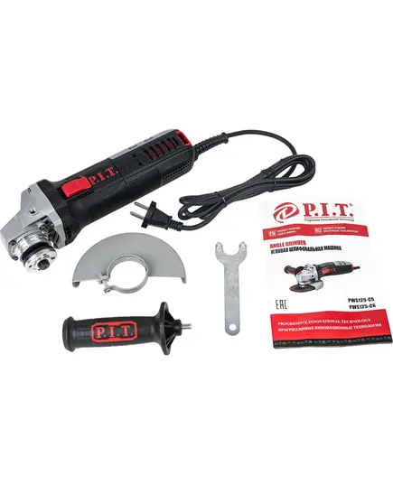 Угловая шлифовальная машина P.I.T. РWS125-C5, 1 кВт, 125 мм, 11000 об/мин, съемная вентрешетка, изображение 5 от магазина Планета Инструмент Угловая шлифовальная машина P.I.T. РWS125-C5, 1 кВт, 125 мм, 11000 об/мин, съемная вентрешетка, изображение 5