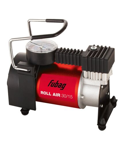 Компрессор автомобильный FUBAG Roll Air 30/15, 12-14.5 В, 30 л/мин, 0-7 атм, шланг 1 м, 1.62 кг