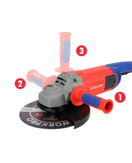 Угловая шлифовальная машина 230 мм 3000 Вт WORKPRO, изображение 5