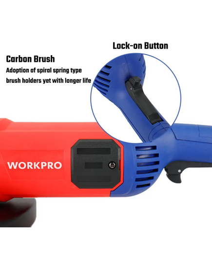 Угловая шлифовальная машина 230 мм 3000 Вт WORKPRO, изображение 4