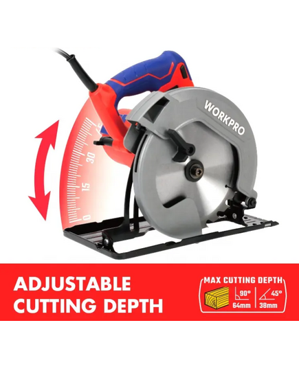 Пила дисковая 185 мм, 1700 Вт WORKPRO, изображение 5