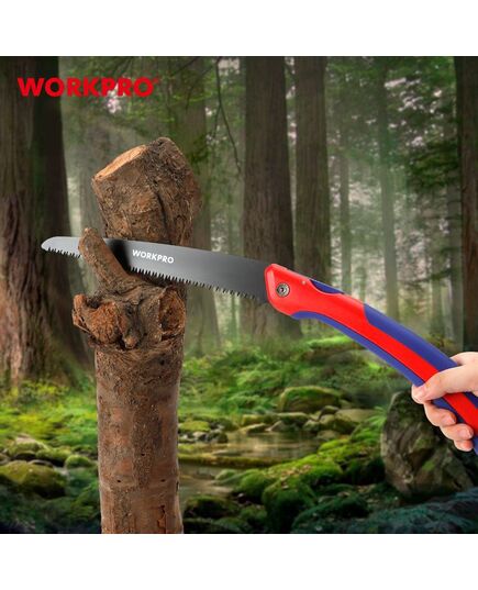 Ножовка садовая, складная с прямым лезвием 250 мм, 7TPI WORKPRO, изображение 2