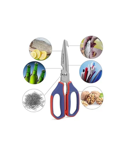 Ножницы WORKPRO 250 мм, многофункциональные кухонные ножницы, изображение 4