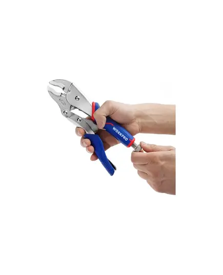 Зажим ручной WORKPRO, 250 мм, 10", CR-V, с изогнутыми губками (WP231074), изображение 5