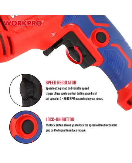 Дрель ударная 710 Вт WORKPRO, изображение 4