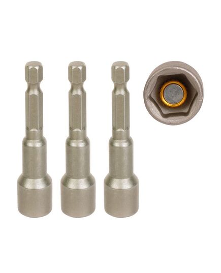 Головка магнитная 10х65мм 1/4"  (3шт) WORKPRO
