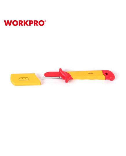 Нож диэлектрический с полузакрытым прямым лезвием  50x180мм (до 1000 В) WORKPRO, изображение 3