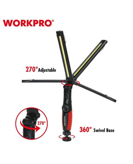 Фонарик светодиодный 60-400LM, перезаряжаемый WORKPRO, изображение 5