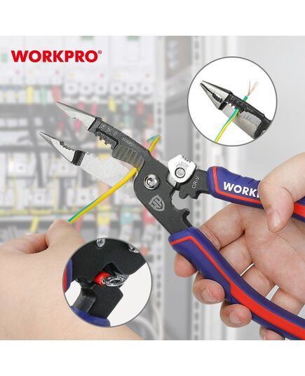 Инструмент для зачистки проводов 5 в 1, многофункциональный WORKPRO, изображение 6