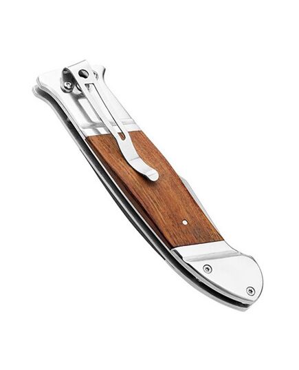 Нож складной с деревянной накладкой 85/195 мм WORKPRO, изображение 2