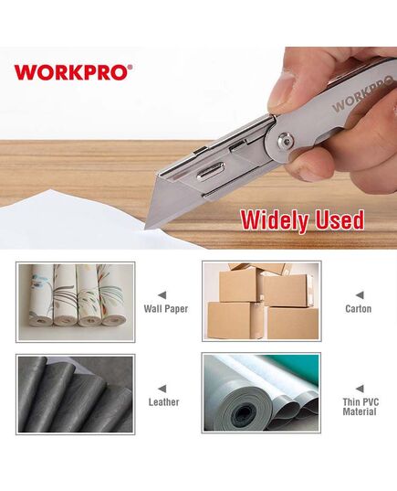 Нож складной металлический WORKPRO, изображение 7