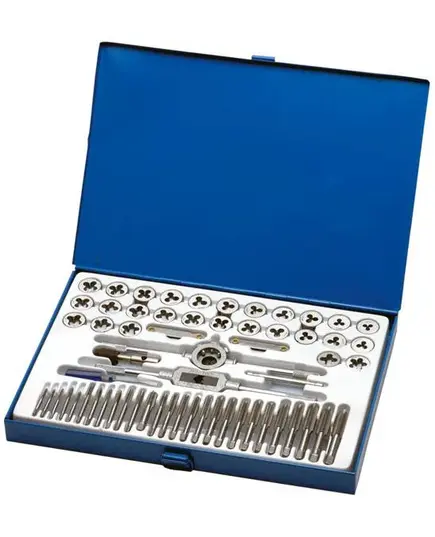Набор метчиков и плашек FEIDA TOOLS (TD6001) 60шт металл.коробка (125п)