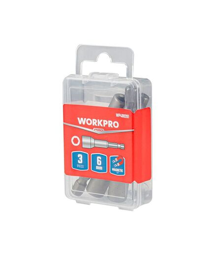 Головка магнитная WORKPRO 8х65 мм 1/4" (3шт), изображение 2