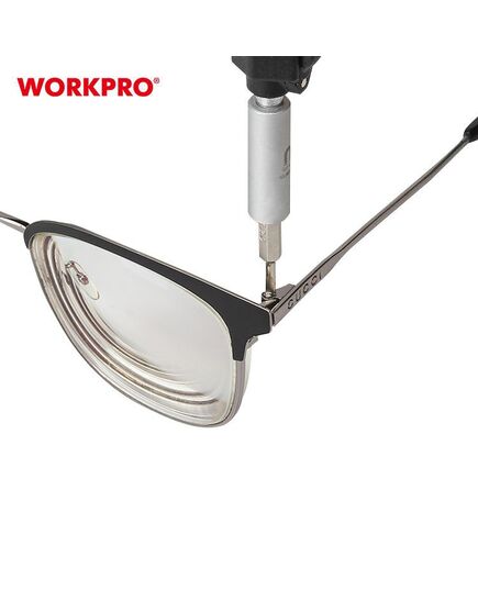 Отвертка WORKPRO с набором бит 9 шт, двойной привод, изображение 4