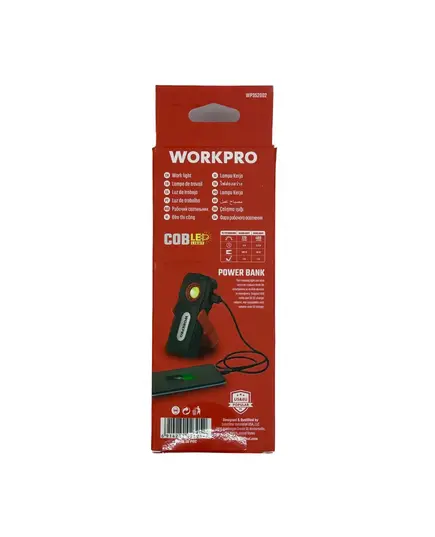 Фонарик светодиодный 170-400LM, перезаряжаемый WORKPRO, изображение 5
